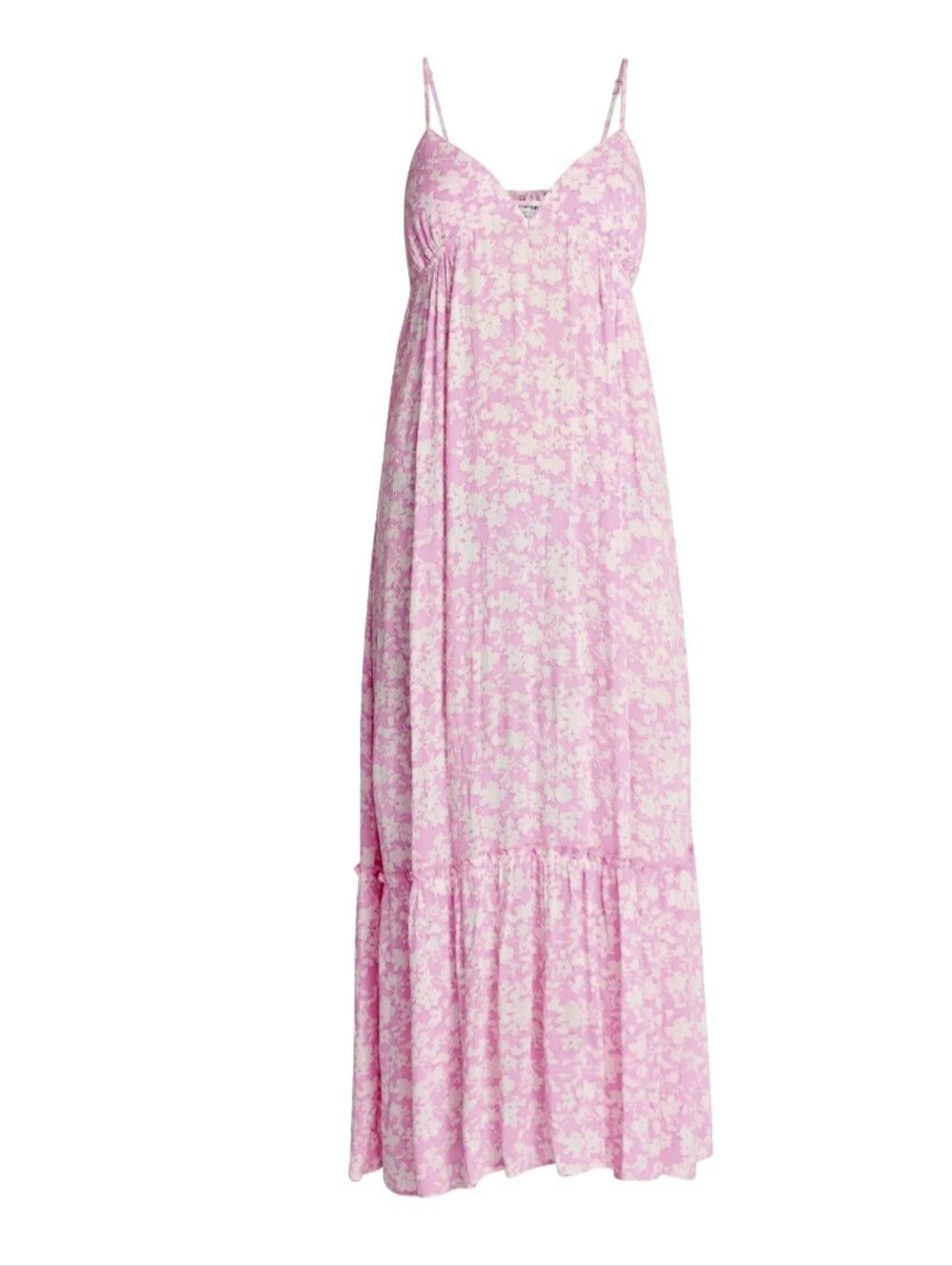 No Boundaries XXL floral Crinkle babydoll cami maxi dress Boho Cottage Y2K Beach